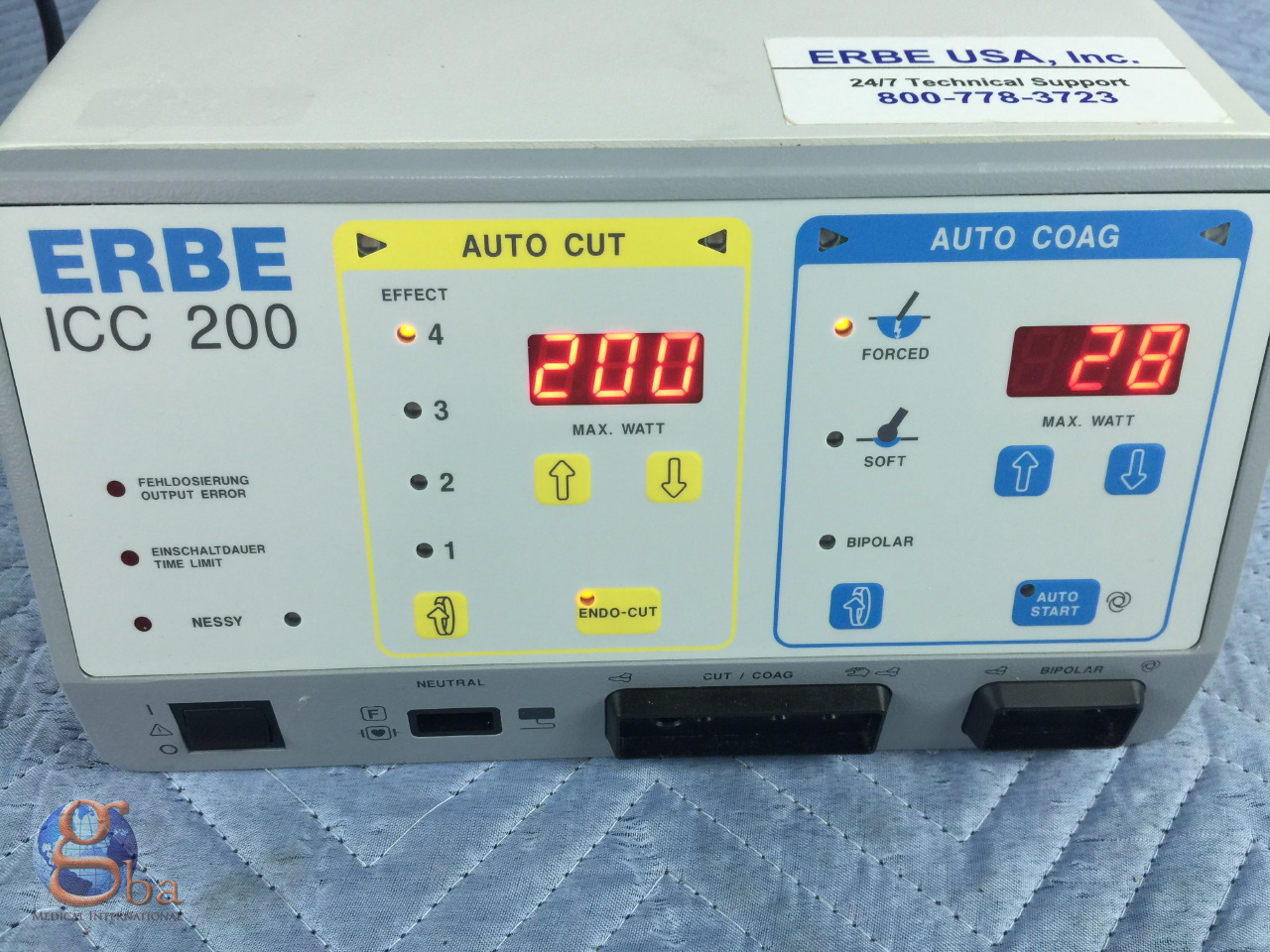 ERBE ICC 200 ICC200 ESU Electrosurgical with Foot Pedal Service Manual