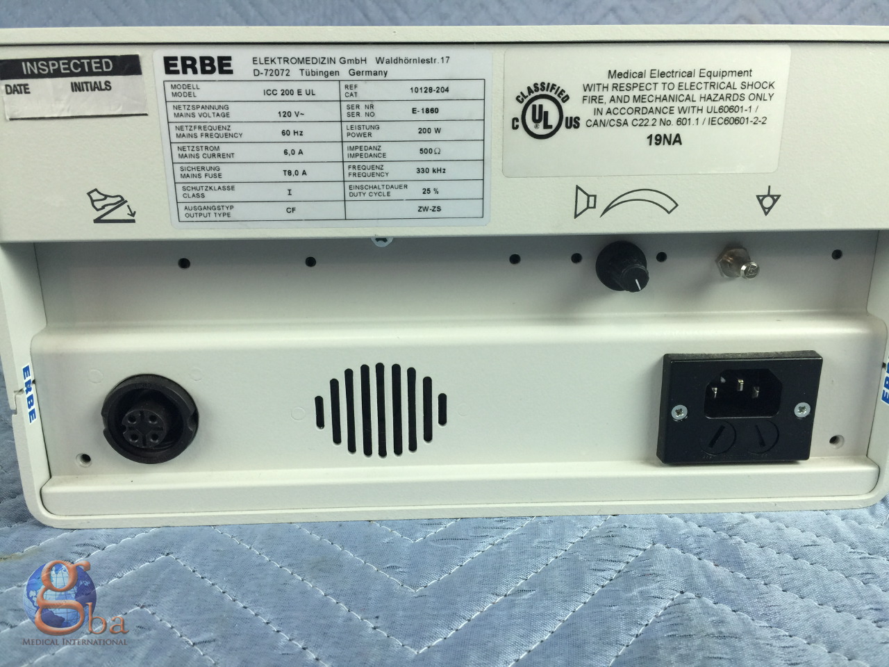 ERBE ICC 200 ICC200 ESU Electrosurgical with Foot Pedal Service Manual
